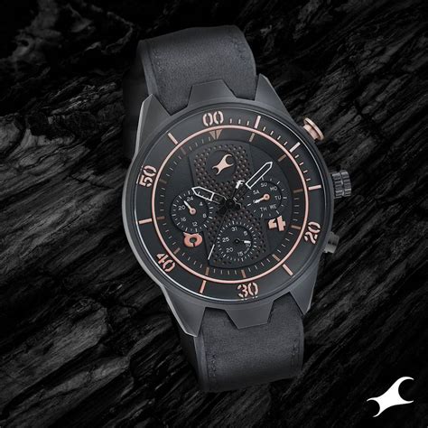Buy Online Fastrack All Nighters Quartz Multifunction Black Dial ...