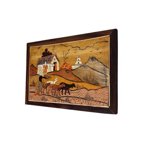 Mysore Inlay Rosewood Painting of a Shepherd with his Flock – Natriel