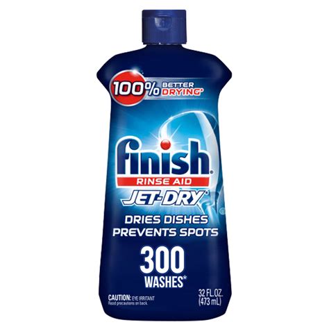 Finish Jet-Dry Rinse Aid, 32oz, Dishwasher Rinse Agent and Drying Agent ...