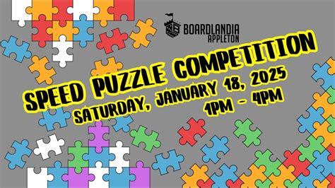 Speed Puzzle Competition, 792 W Northland Ave, Appleton, WI, United ...