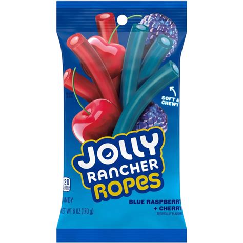 Jolly Rancher Ropes Blue Raspberry & Cherry - 6oz (170g) – Poppin Candy