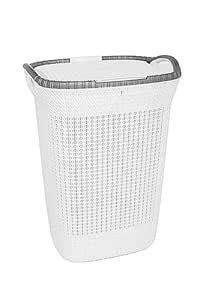 Nayasa Rope 54 Liters Plastic Laundry Basket for Clothes with Lid ...