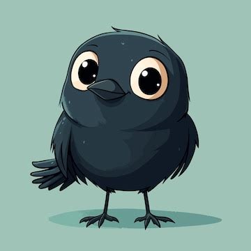 Crow vector cute | Premium AI-generated vector