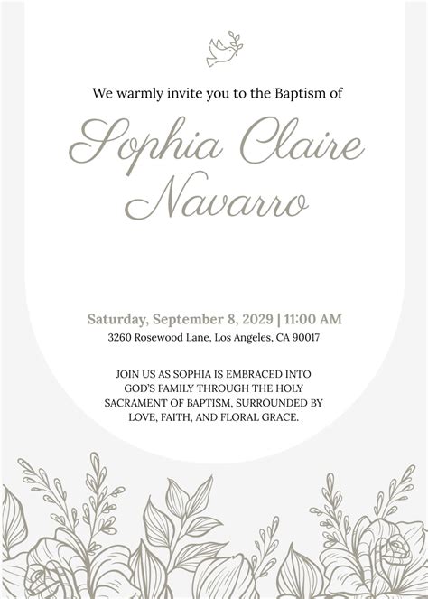 FREE Baptism Invitation Templates Printable Baptism Invitations ...