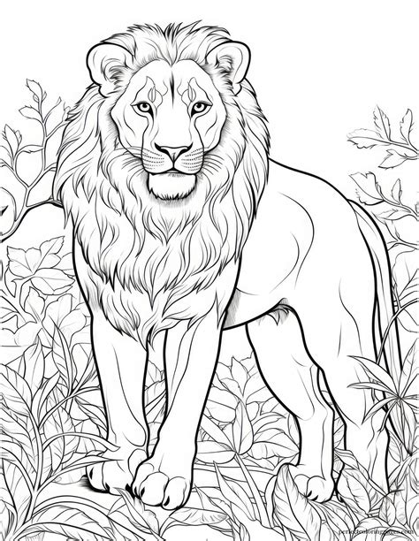 Free Printable Lion Coloring Pages For Adults