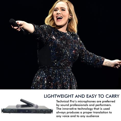 Buy Technical Pro Professional UHF Dual Handheld Wireless Microphone ...