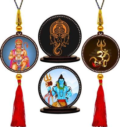 GiftzLane Om Shiva & Hanuman Car Hanging & Ganesha Shiva Car Dashboard ...
