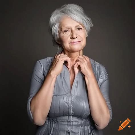 Portrait of a 60-year-old woman on Craiyon