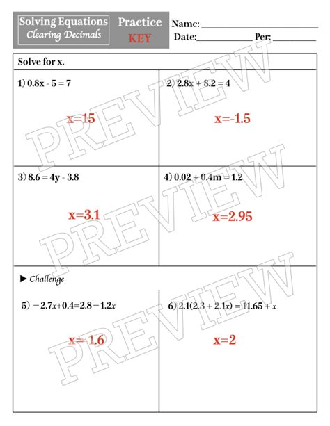 Image result for Solving Equations Containing Decimals