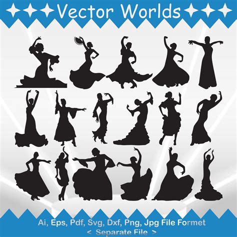 Flamenco Dancer SVG Vector Design | MasterBundles