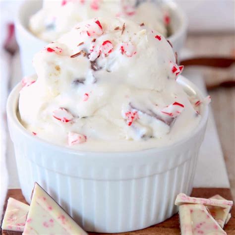 No Churn Peppermint Bark Ice Cream - WhitneyBond.com
