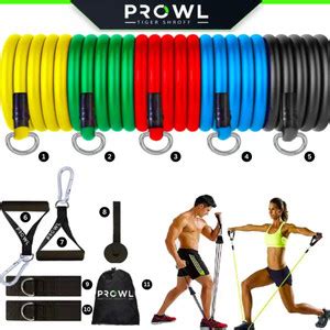PROWL by Tiger Shroff 11 Pcs Bands Set, Exercise Bands, Home Workout ...