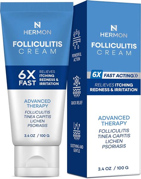 Hermon Folliculitis Cream: Effective for Folliculitis Scalp Face and Body 3.4 oz (100g) : Amazon ...