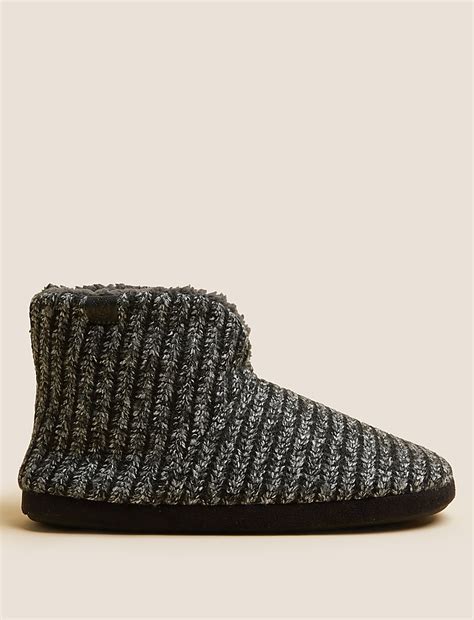 Buy Fleece Lined Slipper Boots with Freshfeet™ at Marks & Spencer