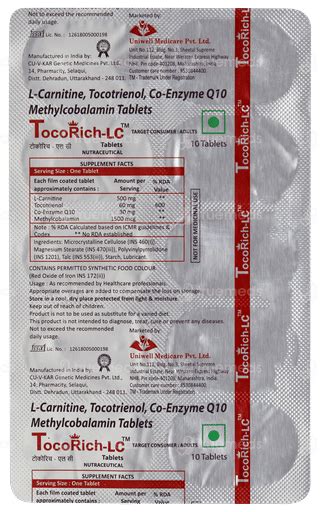 Tocorich Lc Tablet 10 - Uses, Side Effects, Dosage, Price | Truemeds