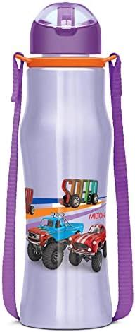 MILTON Gaiety 650 Stainless Steel Water Bottle, 600 ml, Purple | Leak ...