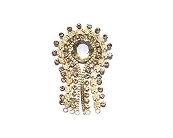 Ritu Creations Metal Alloy Safa Kalangi Padi Kilangi Kundan Brooch for ...