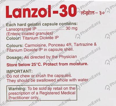 Lanzol 30 Capsule: Uses, Side-effects, Price, Dosage & More Info ...