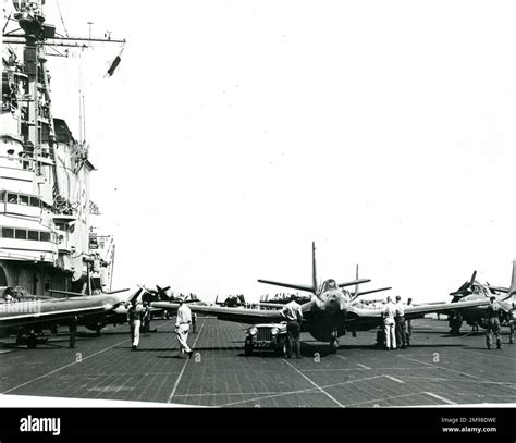 McDonnell FH-1 Phantoms aboard the USS Franklin D. Roosevelt (CV-42 ...