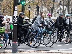 Image result for Paris bike-lane traffic jams