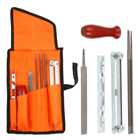 BGTOOL 8 Piece Chainsaw Sharpener File Kit with 5/32 3/16 7/32 Round ...
