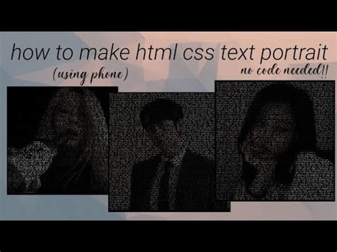 CSS Text Portrait Converter 的图像结果