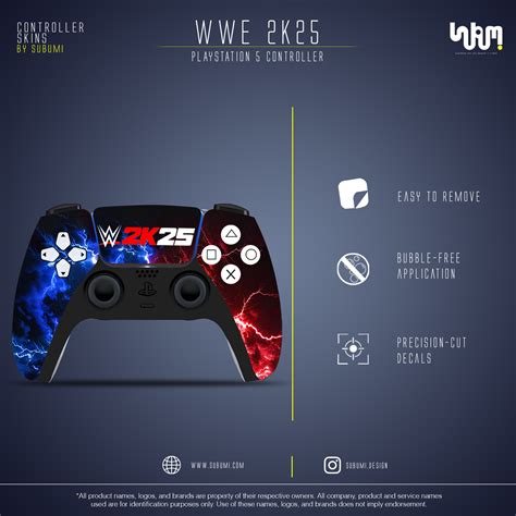 WWE 2K25 Controller Skin - Premium PS5 DualSense Skin | SUBUMI – Subumi