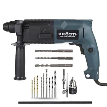 KROST 20mm Rotary Hammer Drill Machine Combo Kit With Drill Bit & Multi ...