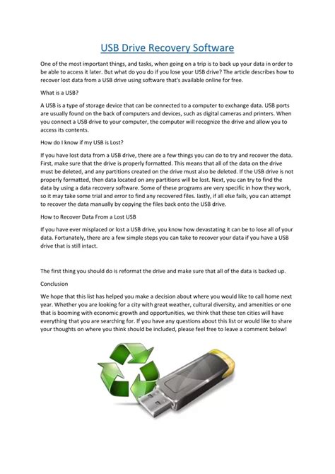 Image result for USB Drive Recovery Software