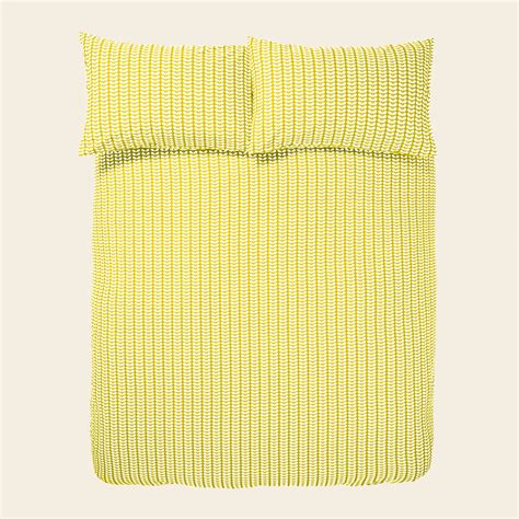 Tiny Stem Patterned Bed Linen - Yellow | Orla Kiely