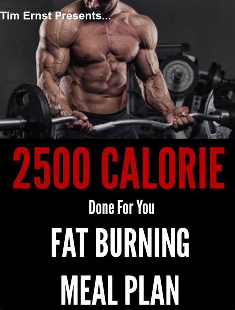 2500 Fat Burning Meal Plan 1 - Burn 2-3 Pounds of Belly Fat A Week By ...