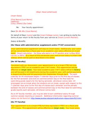 Department Head Letter Requesting Faculty Change to ... Doc Template ...