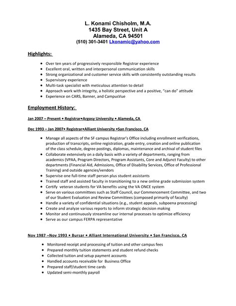 L konami chisholm resume | DOC