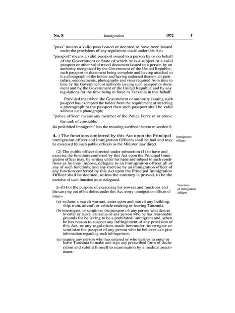 Fillable Online THE IMMIGRATION ACT 1972 PART I PRELIMINARY Fax Email ...