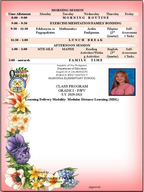 Image result for Example of Learning Programs for Grade 1