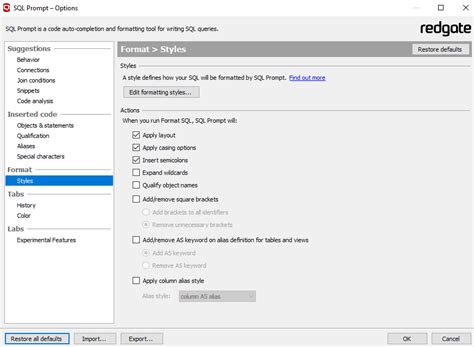 Image result for SQL Code Style Formatting