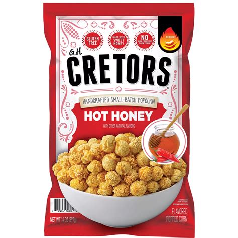 Cretors Hot Honey Kettle Popcorn 14 Ounce Spicy Sweet Fluffy Crunchy ...