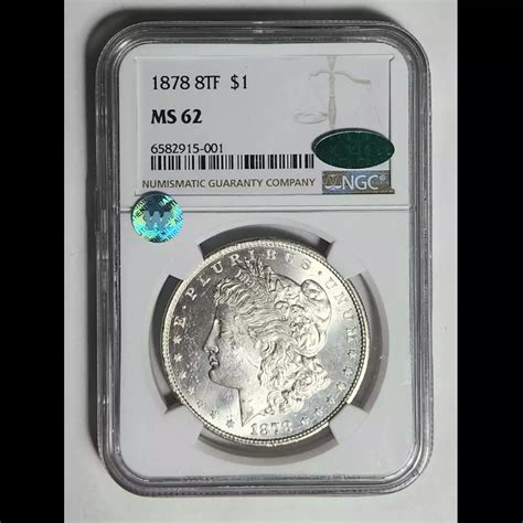 1878 Morgan Silver Dollar NGC MS-62 8TF CAC, Sight White - Bob Paul ...