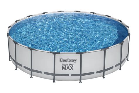 Buy Bestway Steel Pro MAX 18 Foot x 48 Inch Round Metal Frame Above ...