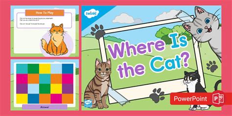 Prepositions of Place Reveal the Picture PowerPoint for K-2nd Grade