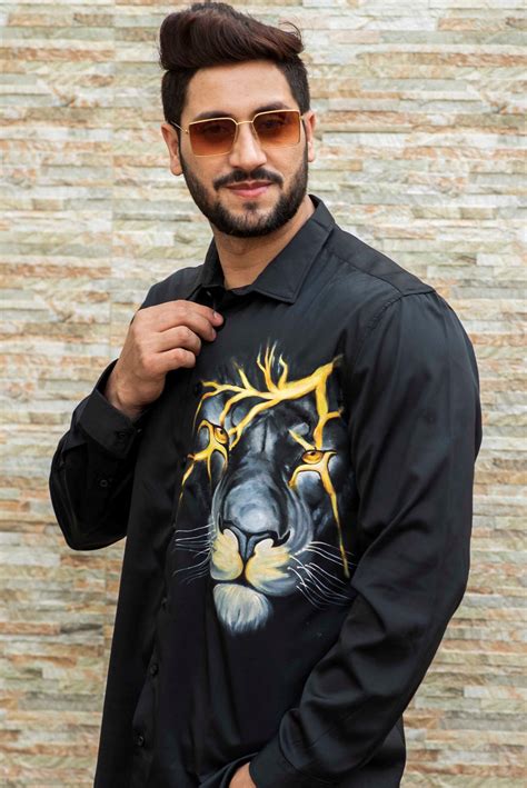 Golden Leo Handpainted Shirt – Avalipt