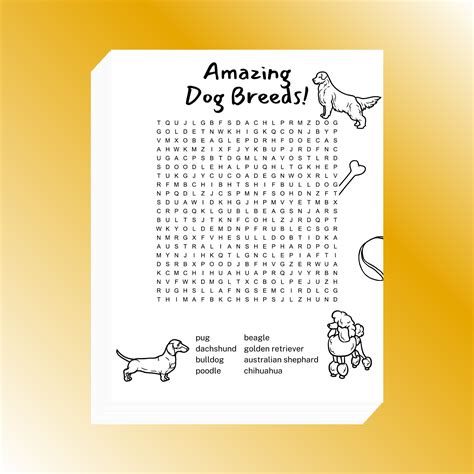 Dog Breeds Word Search – Word Search Boss