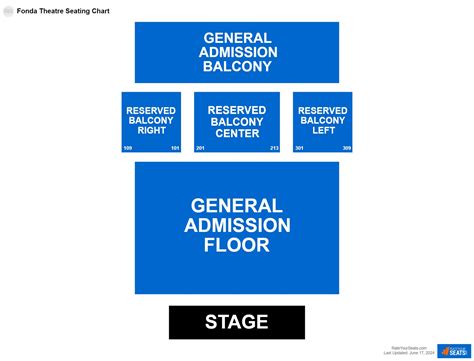 Henry Fonda Theatre Seating Chart