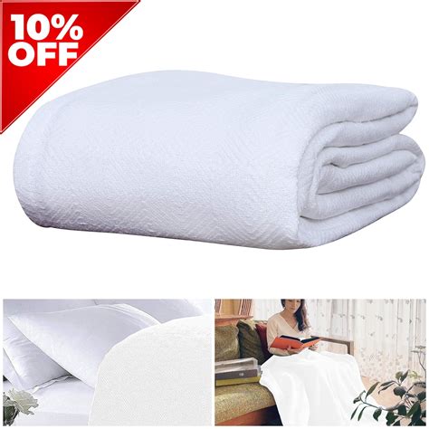 Eurotex Premium Cotton Blankets for Twin Size Bed | All-Season 100% ...