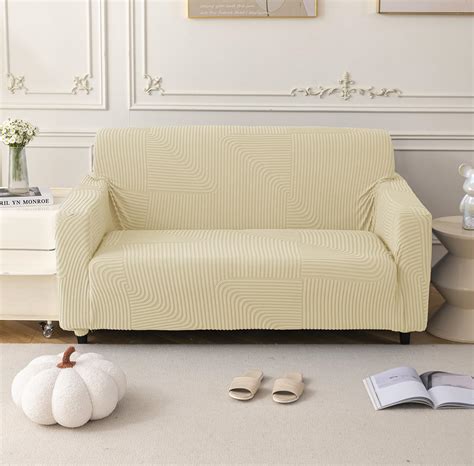 Universal Jacquard Thickened Fabric Sofa Cover (Beige) – House of quirk