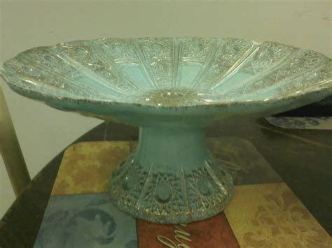 Vintage Blue Glass Bowl with Stamped #840