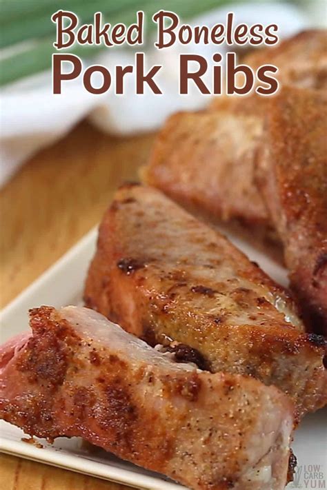 How To Cook Boneless Pork Ribs In The Oven - Low Carb Yum