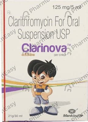 Clarinova 125 MG/5ML Dry Syrup (30): Uses, Side Effects, Price & Dosage ...