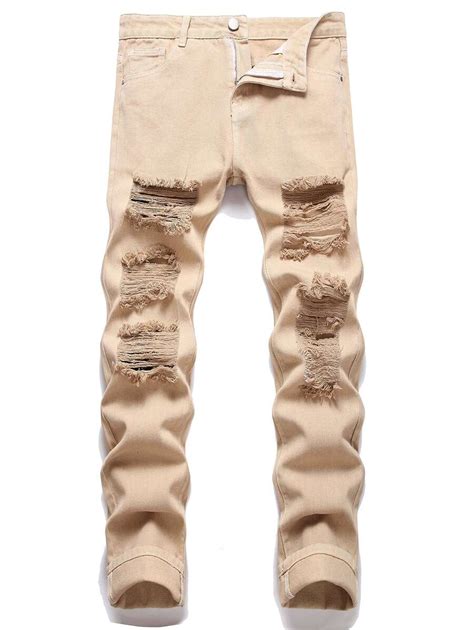 Men Ripped Frayed Skinny Jeans | SHEIN USA