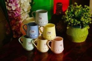 KVA Pack of 6 Ceramic Ultimate Conical Shape Tea Cup ( 180 ml, pack of ...